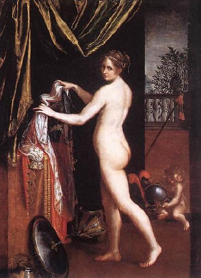 Lavinia Fontana Minerva dressing oil painting picture